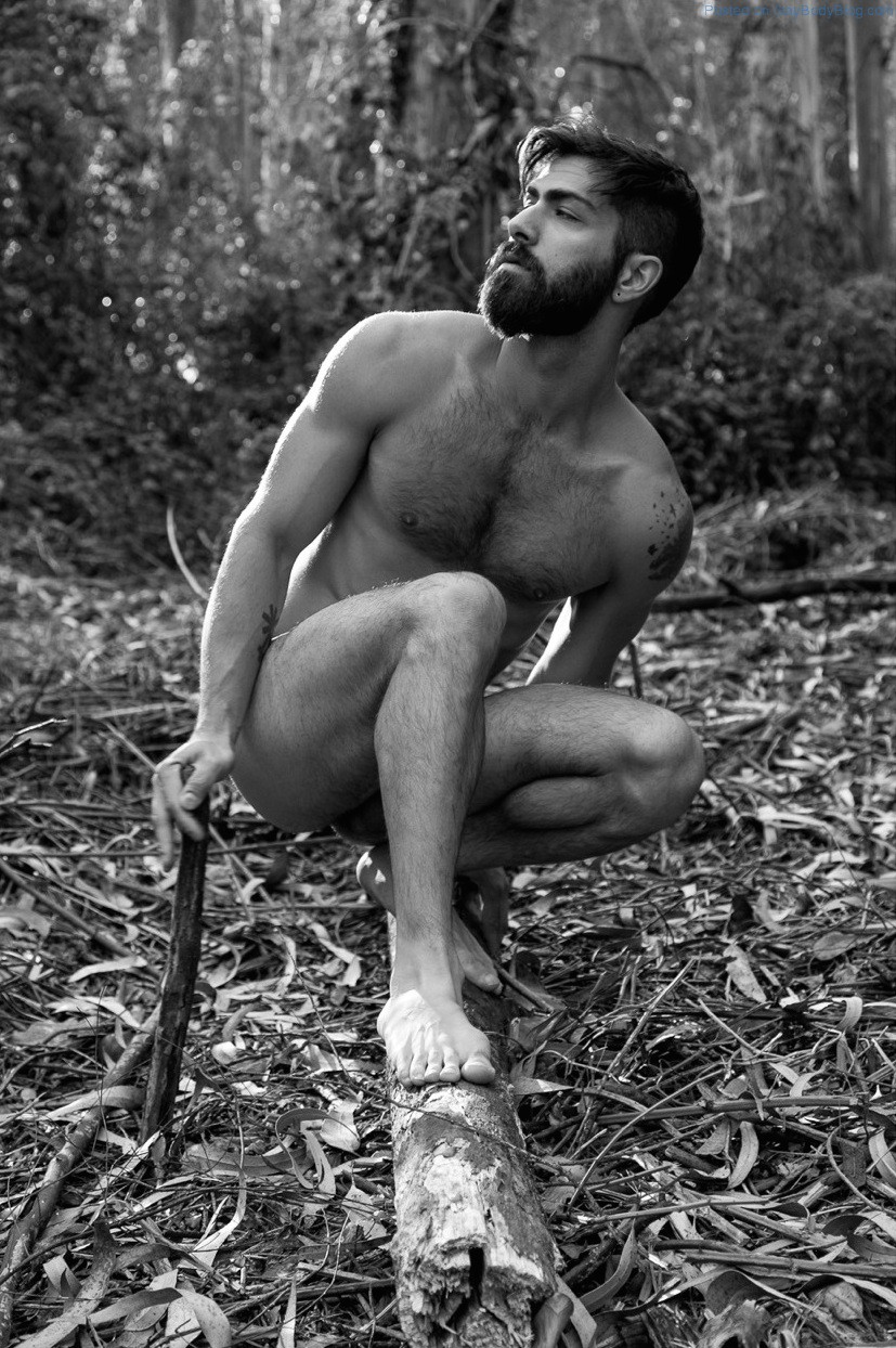 Men nude in the woods
