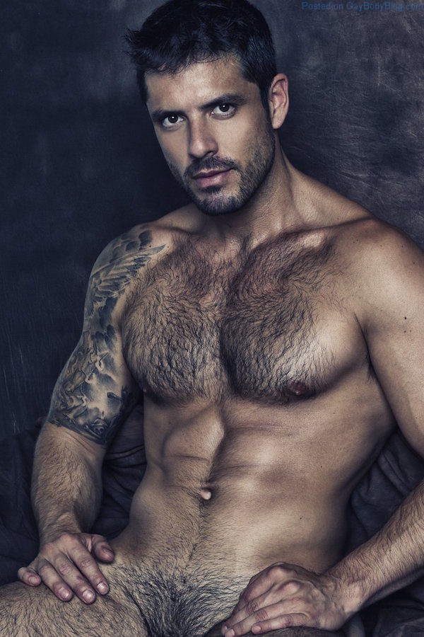 Hairy male model Diego Arnary.