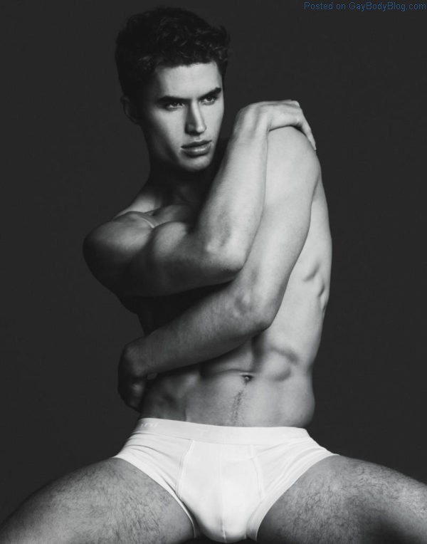 Brandon Lipchik in white underwear