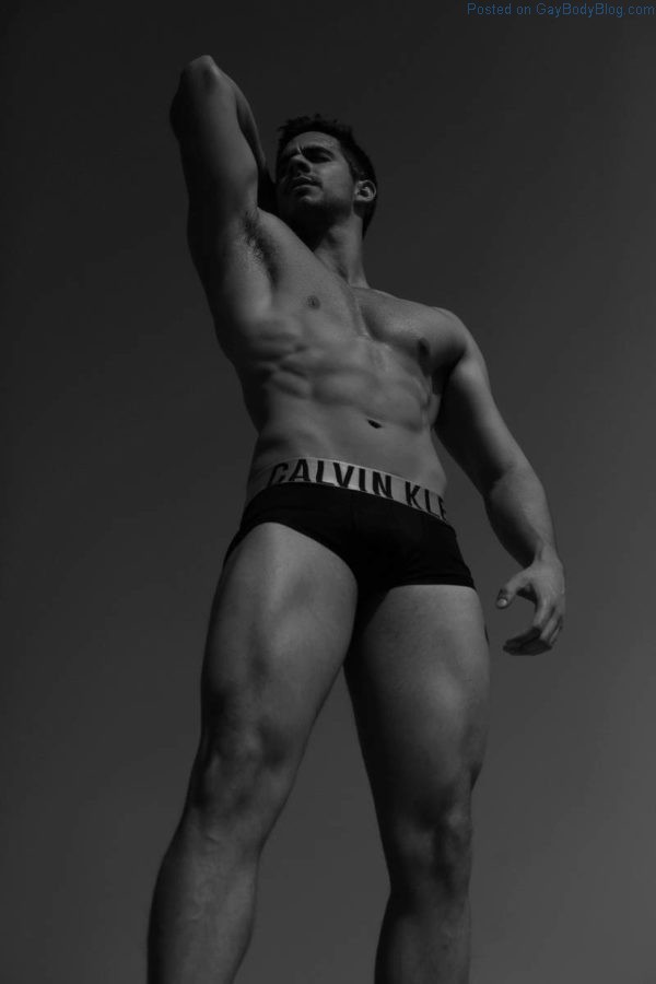 male model Eduardo Rivera in black underwear