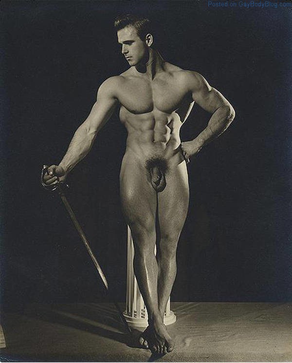 Vic Seipke posing naked.