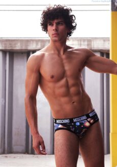 Sexy Male Model Matteo Cupelli in underwear