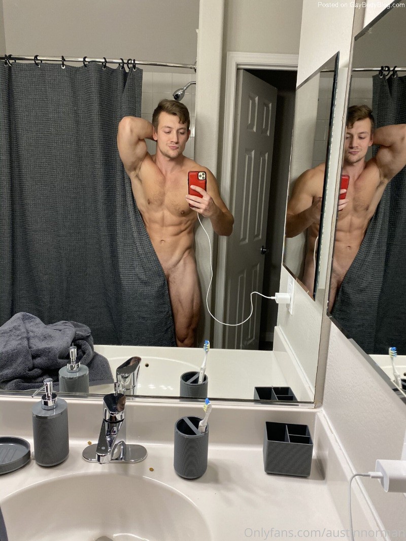 sexy Austin Norman in the shower