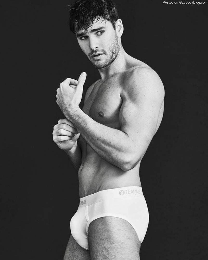 Charlie Matthews package in white underwear