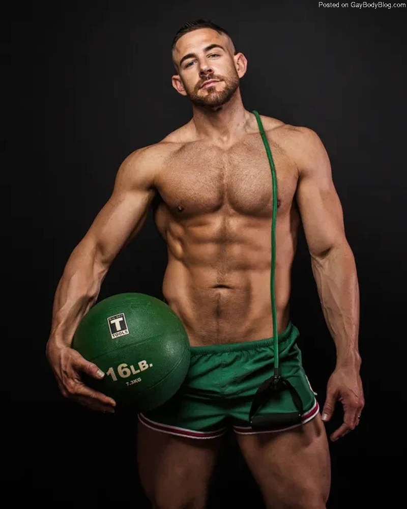 Sporty and hot gay model Emmitt Jackson