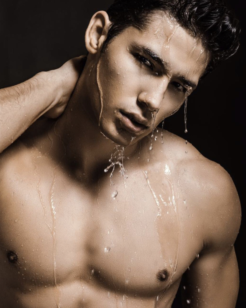 male model wet