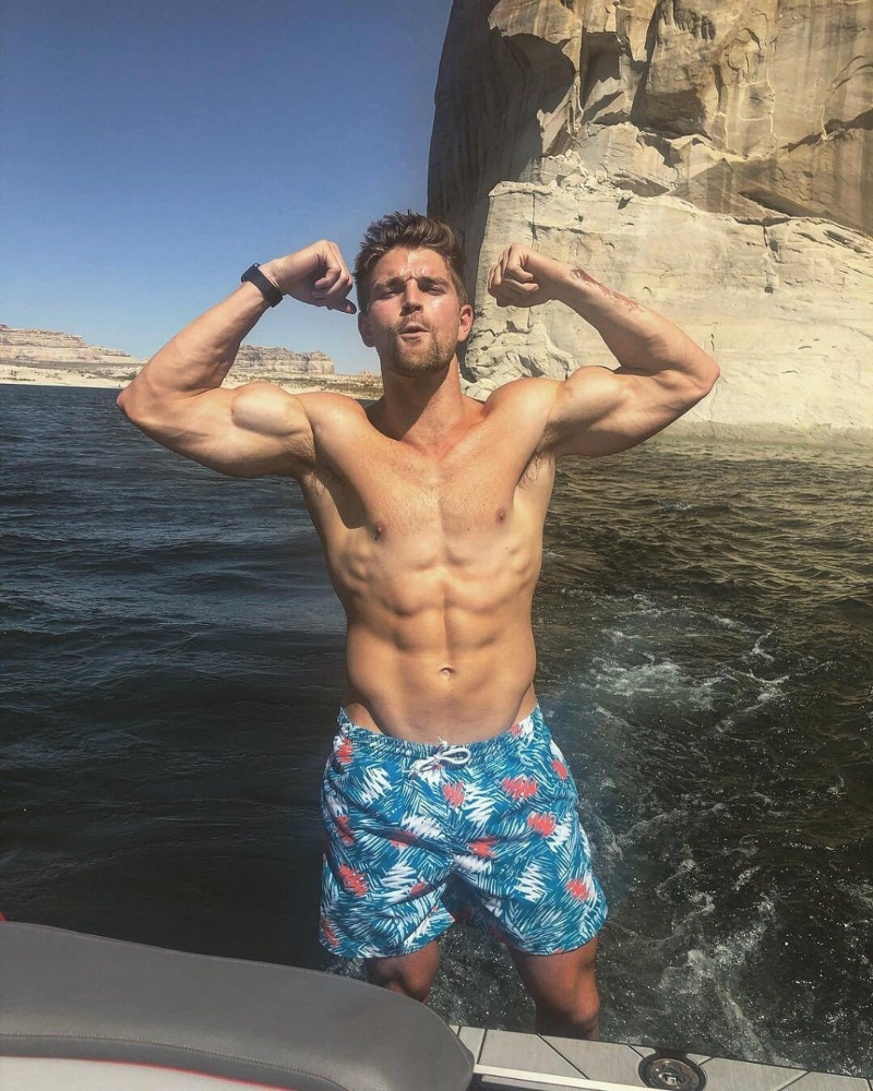 Arizona hunk Cole Forsgren in the water