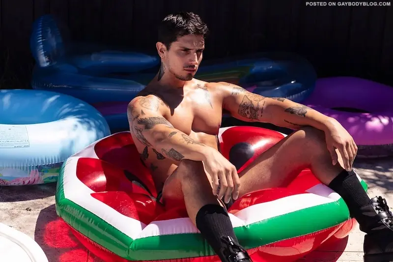 inked jock model Manuel Summer 2