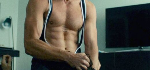 Alexander Skarsgard gay BDSM wrestling scene