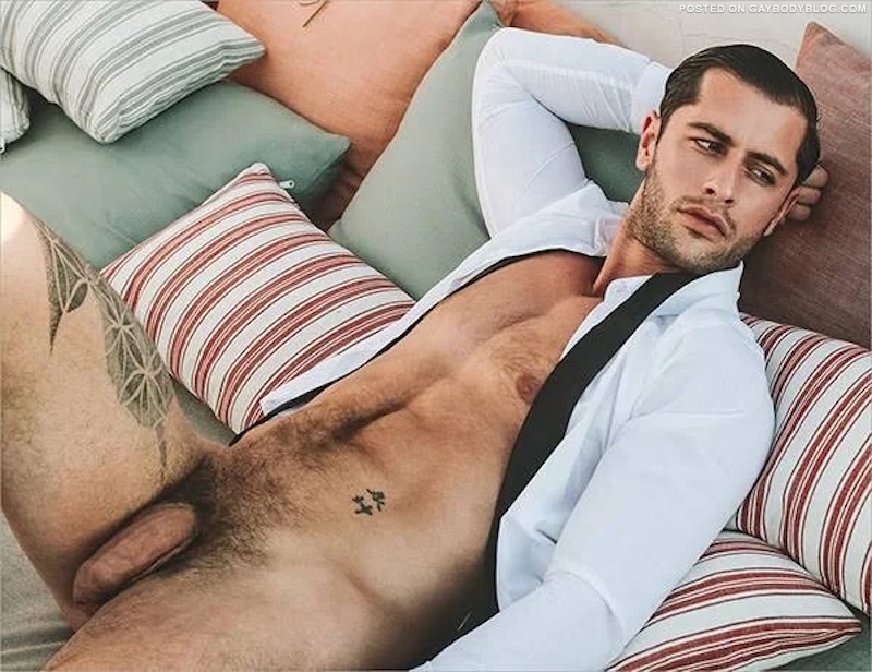 British model Vince Azzopardi naked 7